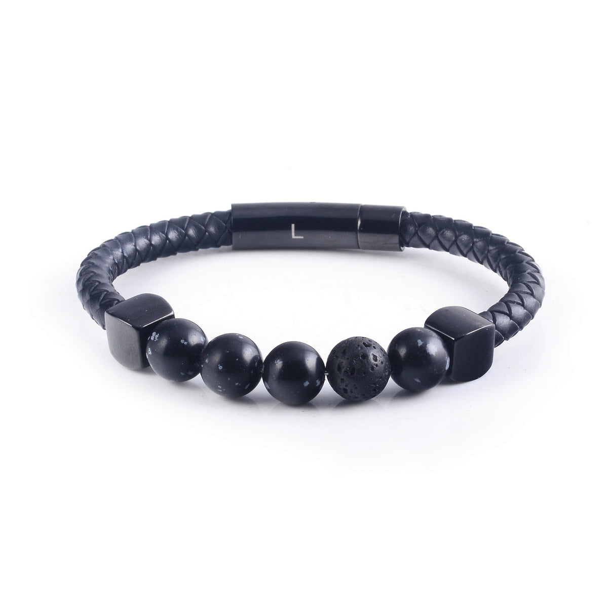 Lava Leather Bracelet in Marble Black (Size S) - Nomad Watch Works Malaysia