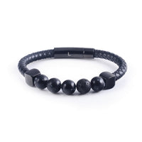 Lava Leather Bracelet in Marble Black (Size S) - Nomad Watch Works Malaysia