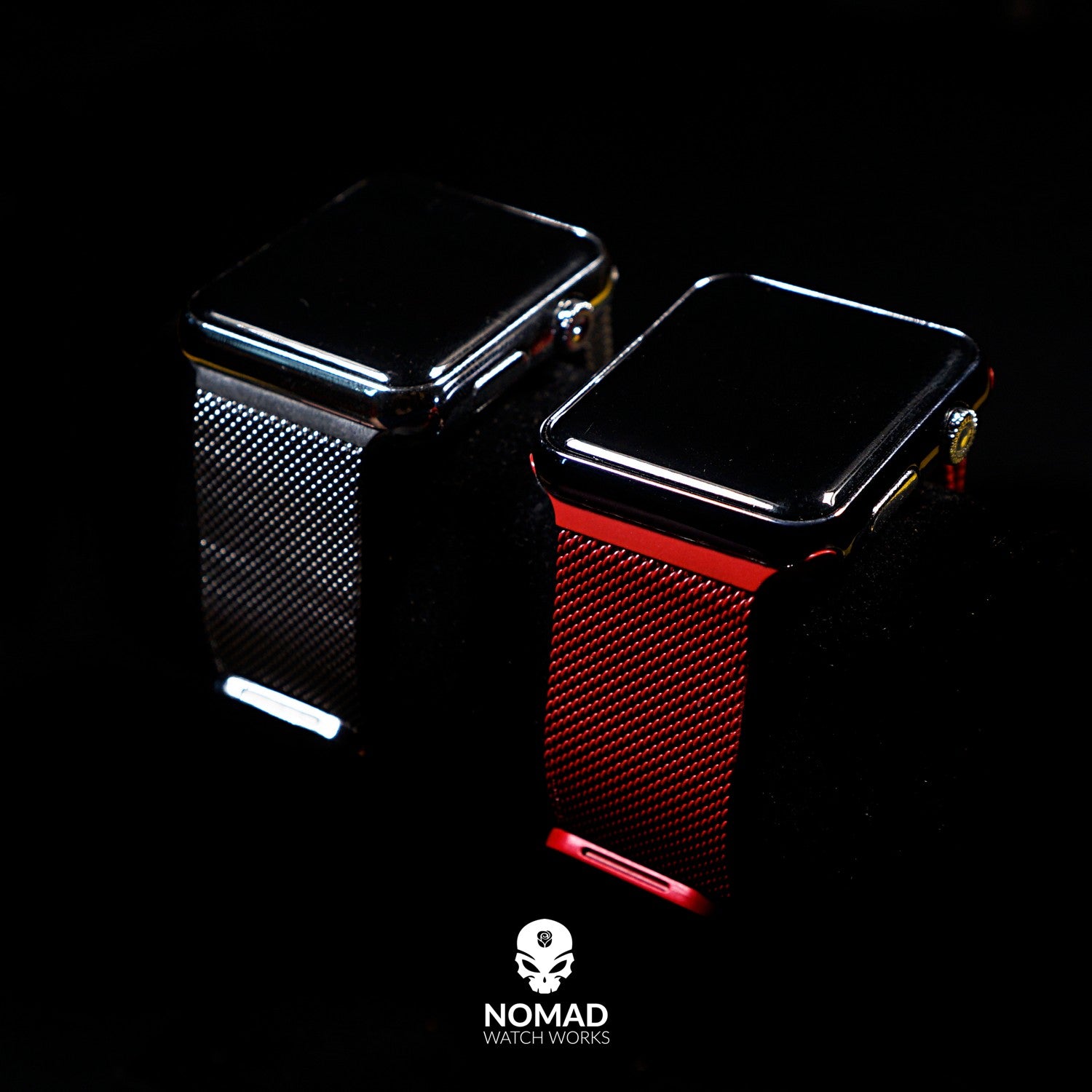 Apple Watch Milanese Mesh Strap in Black (38 & 40mm) - Nomad Watch Works Malaysia