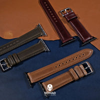 N2W Classic Horween Leather Strap in Chromexcel® Black (38 & 40mm) - Nomad Watch Works Malaysia