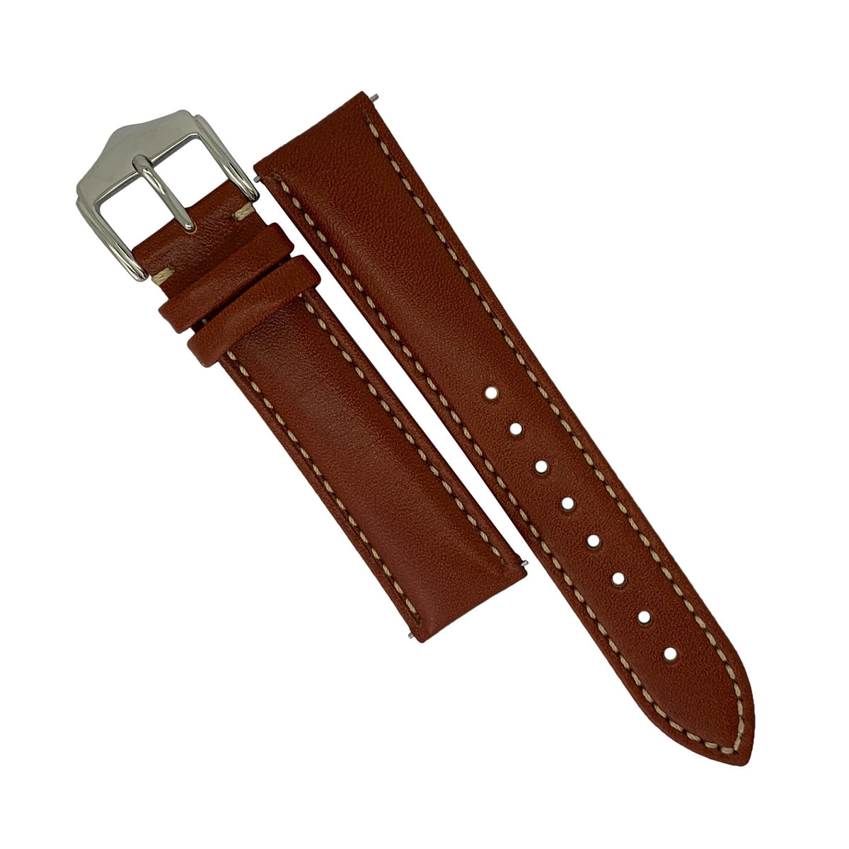 Quick Release Classic Leather Strap in Tan (18mm) - Nomad Watch Works Malaysia