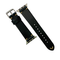 Apple Watch Premium Vintage Oil Waxed Leather Strap in Navy (38 & 40mm) - Nomad Watch Works Malaysia