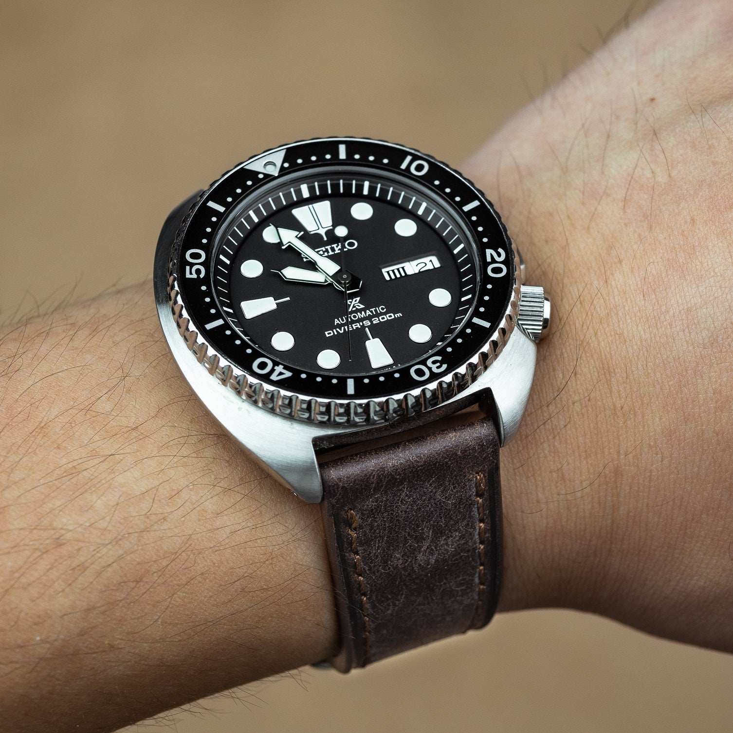 Emery Signature Pueblo Leather Strap in Brown (18mm) - Nomad Watch Works Malaysia