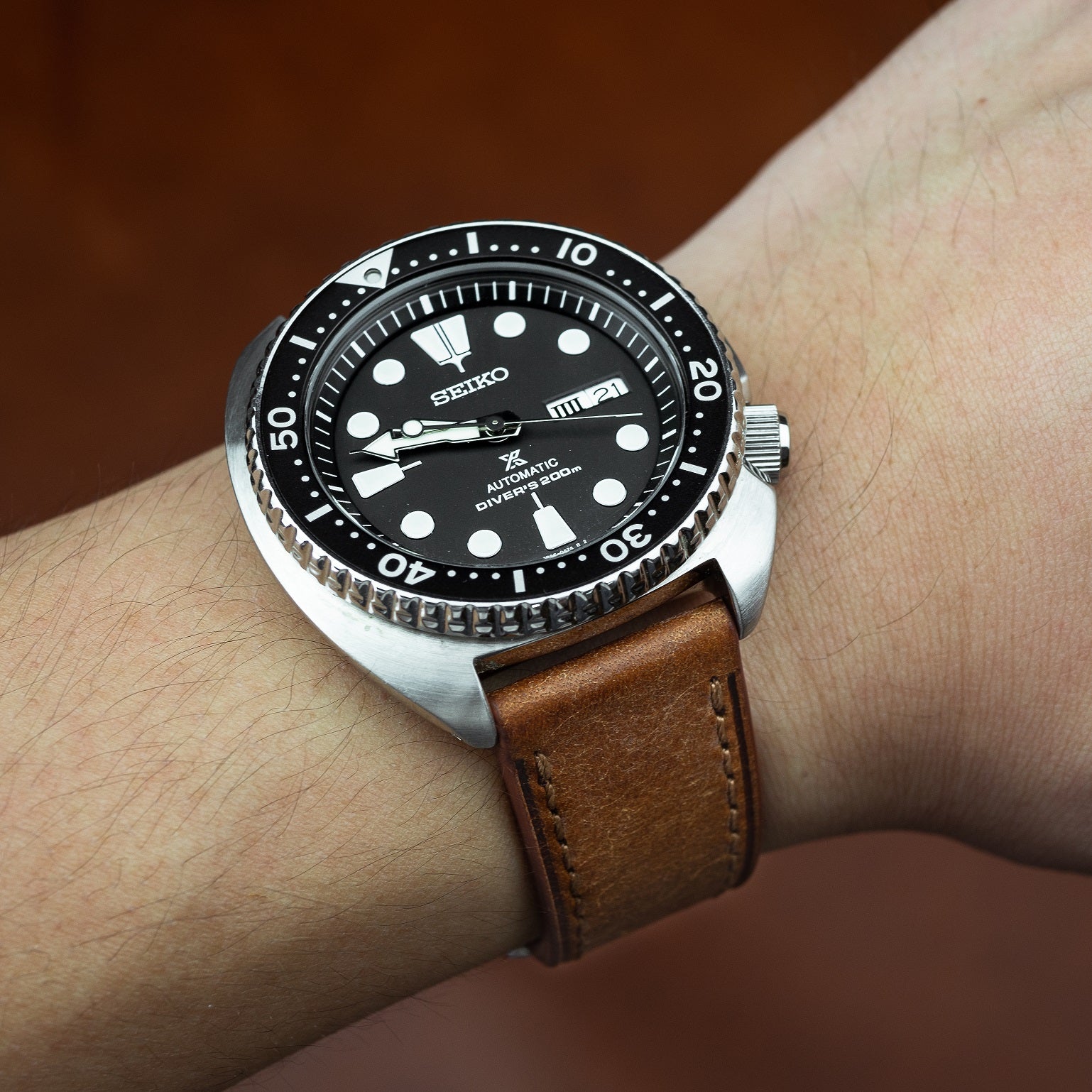 Emery Signature Pueblo Leather Strap in Cognac (18mm) - Nomad Watch Works Malaysia