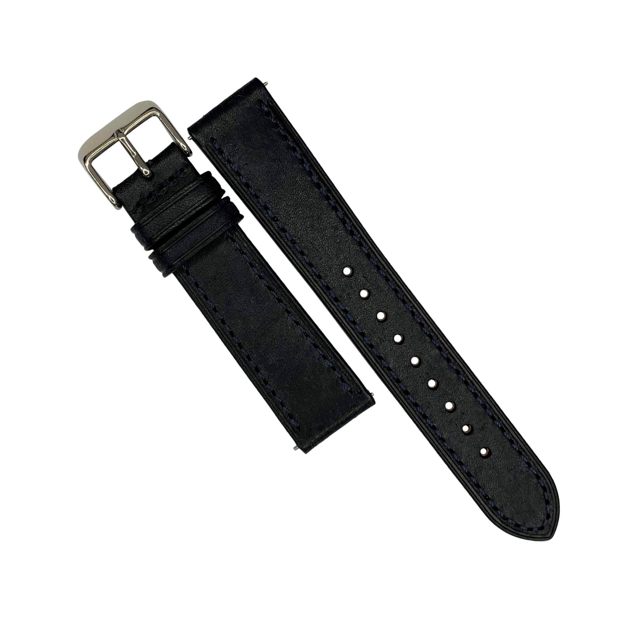 Emery Signature Pueblo Leather Strap in Navy (18mm) - Nomad Watch Works Malaysia