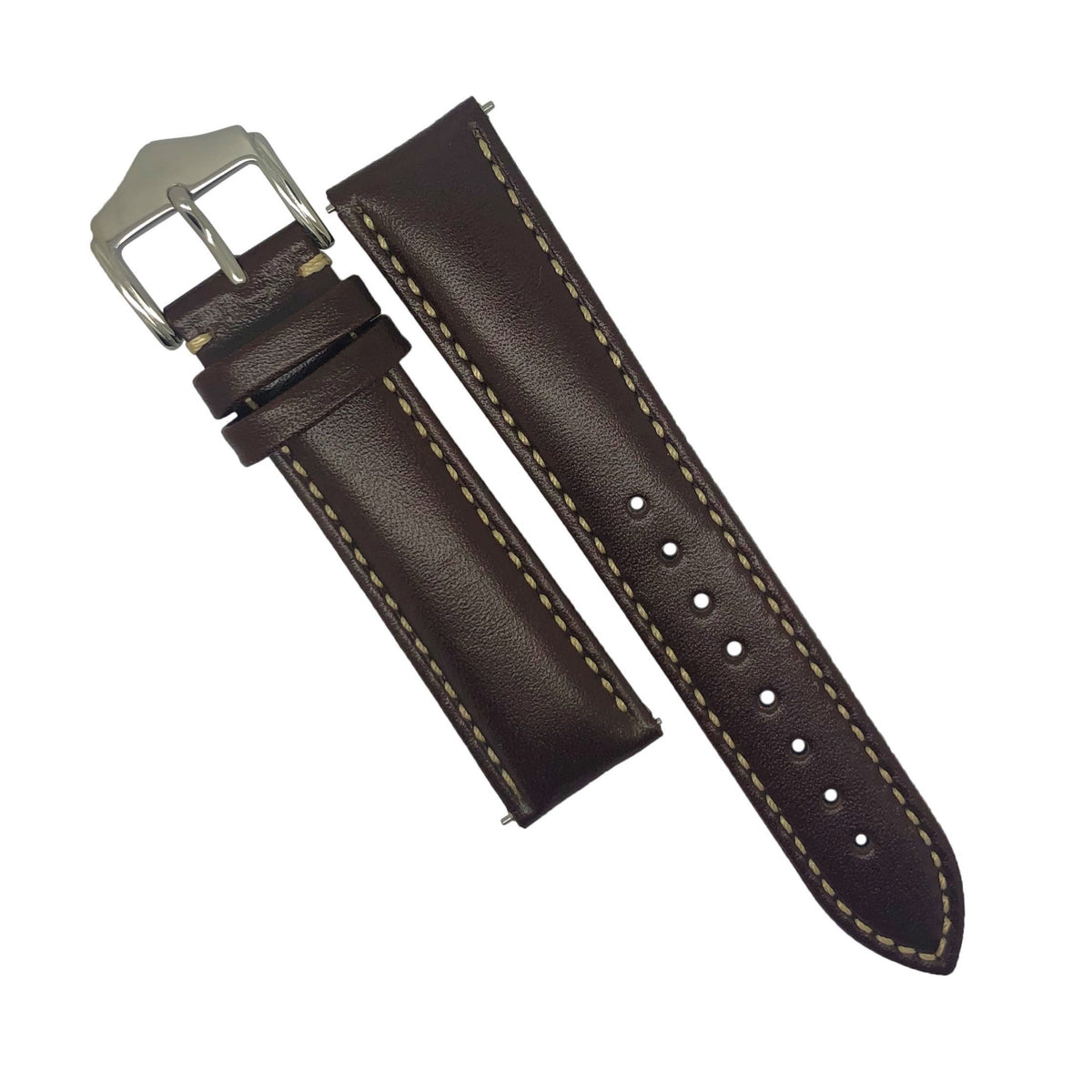 Quick Release Classic Leather Strap in Brown (18mm) - Nomad Watch Works Malaysia