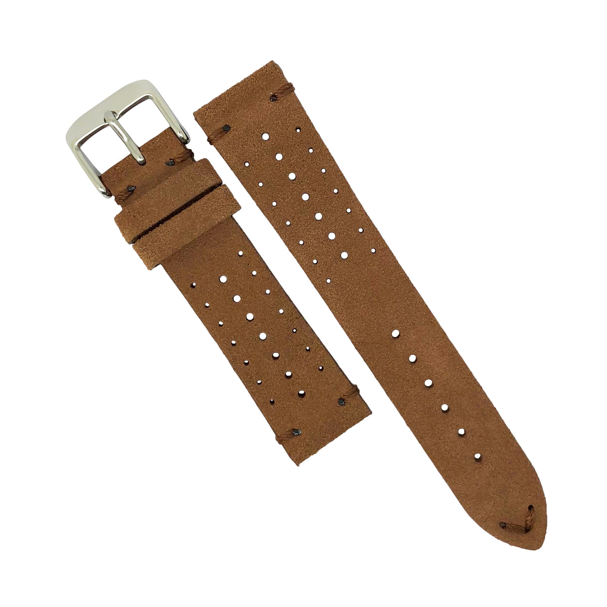 Premium Rally Suede Leather Watch Strap in Brown (20mm) - Nomad Watch Works Malaysia