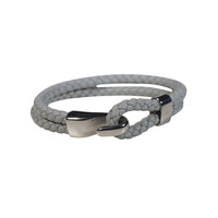 Oxford Leather Bracelet in White (Size M) - Nomad Watch Works Malaysia