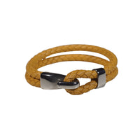 Oxford Leather Bracelet in Yellow (Size M) - Nomad Watch Works Malaysia