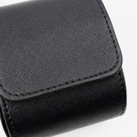Saffiano Leather Watch Case in Black (2 Slots) - Nomad Watch Works MY