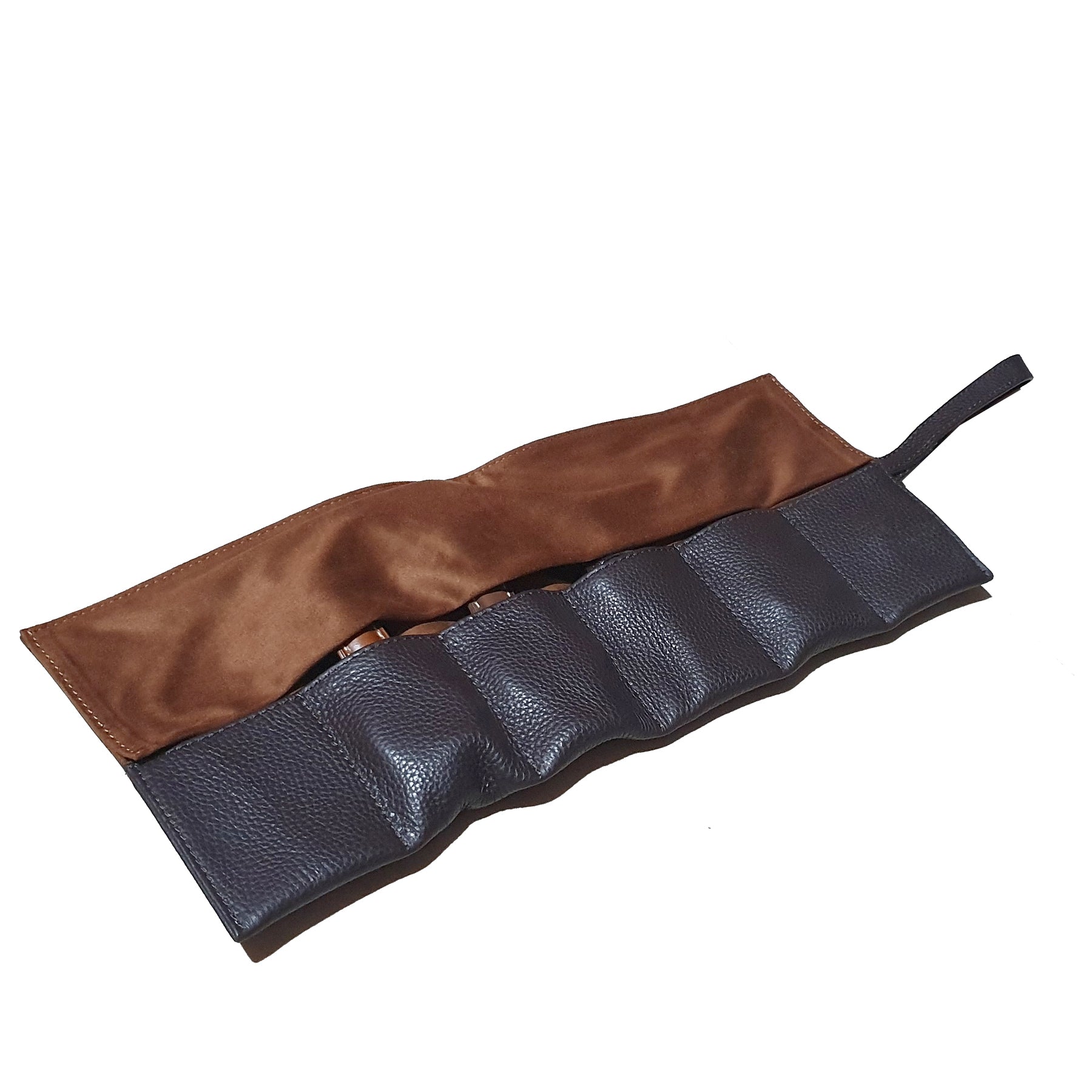 Leather Watch Roll in Brown (6 Watch Slots) - Nomad Watch Works Malaysia