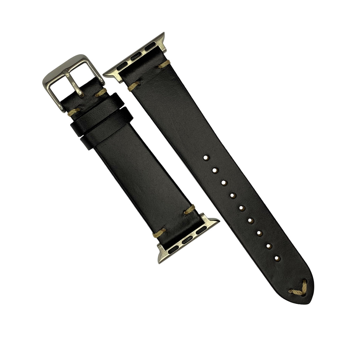 N2W Vintage Horween Leather Strap in Chromexcel® Black (38 & 40mm) - Nomad Watch Works Malaysia
