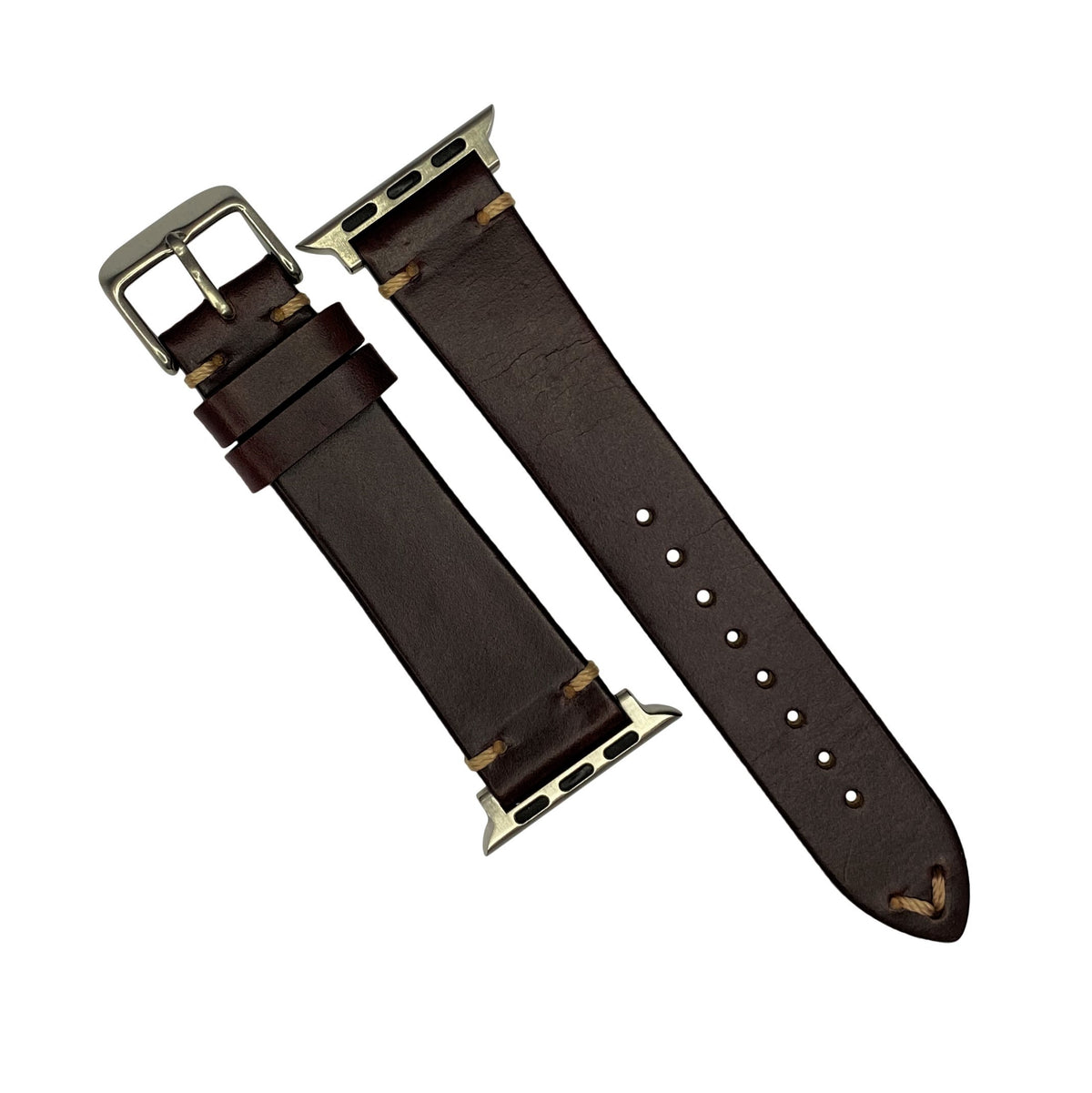 N2W Vintage Horween Leather Strap in Chromexcel® Burgundy (38 & 40mm) - Nomad Watch Works Malaysia