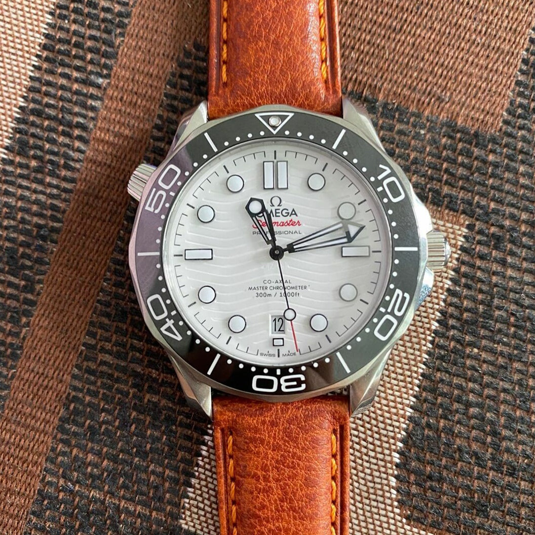 Italian Veg Tanned Leather Strap in Tan (22mm) - Nomad Watch Works Malaysia