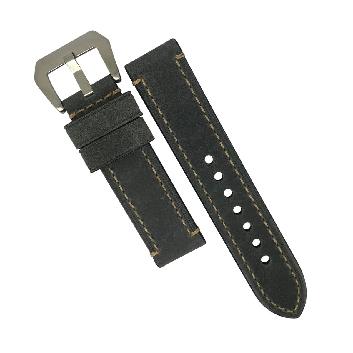 M1 Vintage Leather Watch Strap in Grey (20mm) - Nomad Watch Works Malaysia