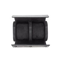 Saffiano Leather Watch Case in Black (2 Slots) - Nomad Watch Works MY