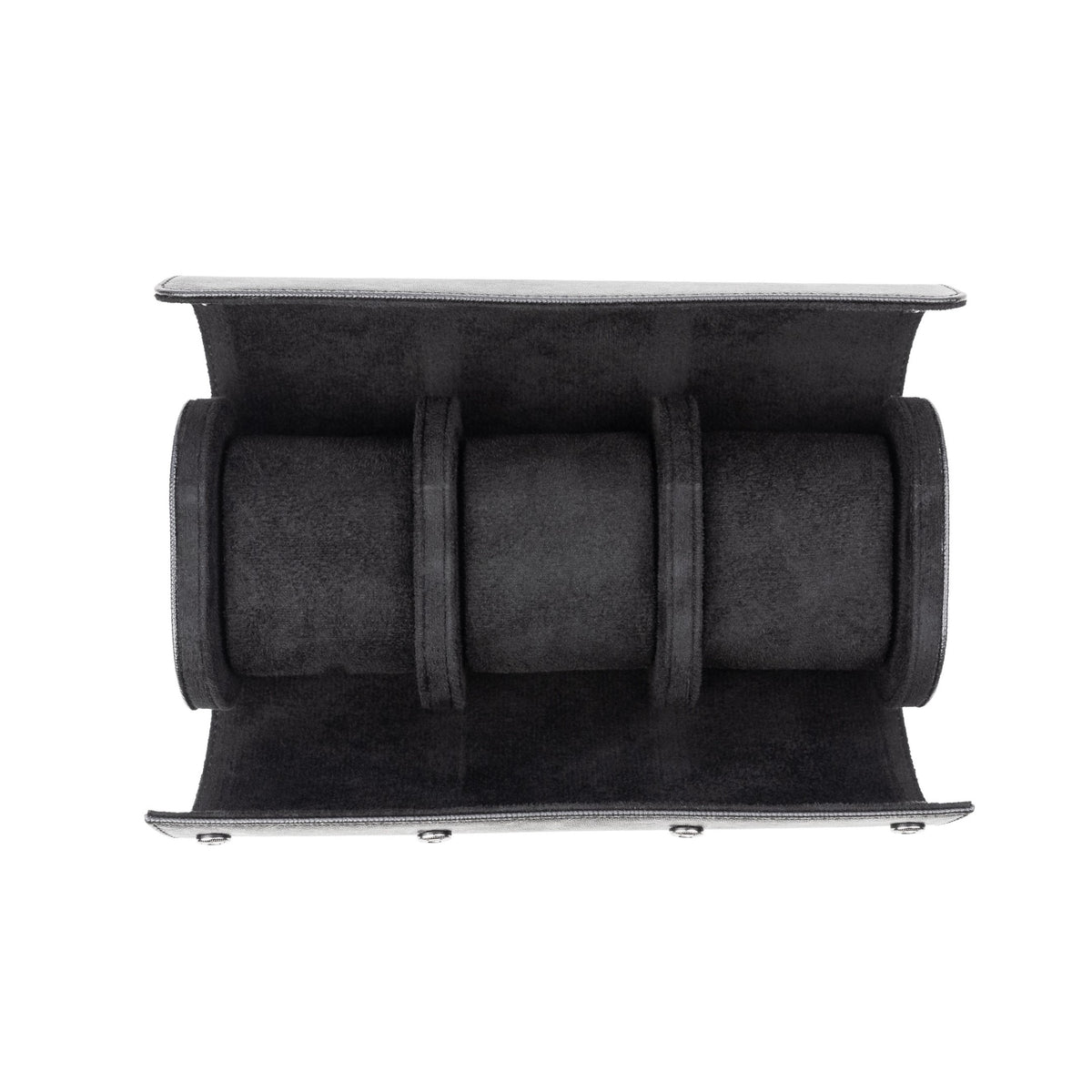 Saffiano Leather Watch Case in Black (3 Slots) - Nomad Watch Works MY