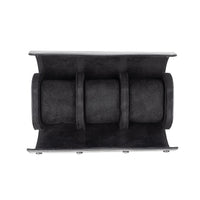 Saffiano Leather Watch Case in Black (3 Slots) - Nomad Watch Works MY