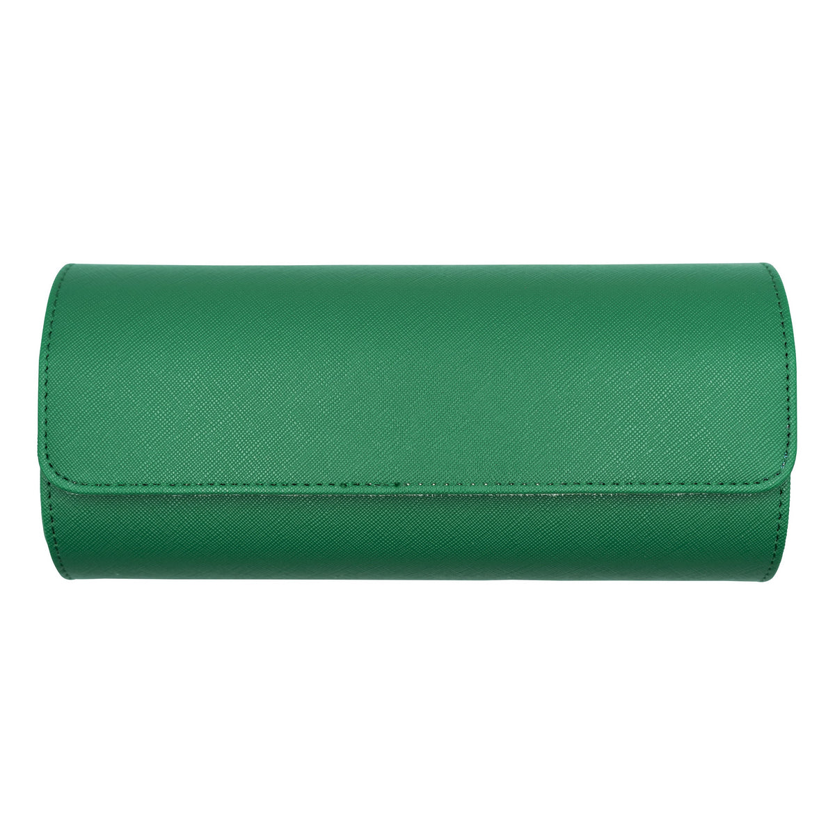 Saffiano Leather Watch Case in Green (3 Slots) - Nomad Watch Works MY