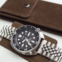 Travel Watch Pouch in Suede Brown - Nomad Watch Works MY